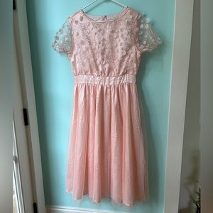 Pretty in Pink Satin Tulle Sequin Dress